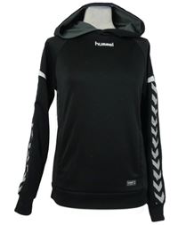 Dámská černá sportovní mikina s logem a kapucí Hummel 