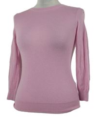 Dámský růžový lehký kašmírový svetr Massimo Dutti 