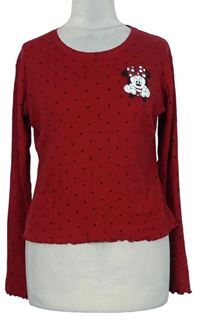Dámské červené puntíkované triko s Minnie Disney + George 