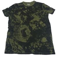 Khaki-černé tričko Primark