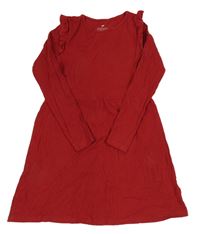 Červené žebrované šaty H&M