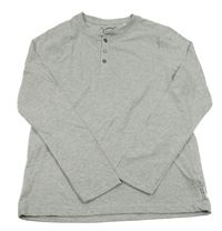 Světlešedé triko s knoflíčky C&A