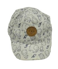 Modro-bílá melírovaná kšiltovka se zvířátky H&M