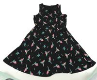 Černé bavlněné šaty s papoučky C&A