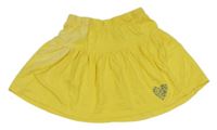 Žlutá bavlněná sukně se srdíčkem 