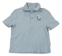 Modré polo tričko s palmami M&S