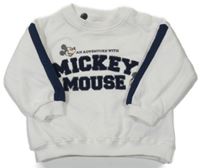 Bílo-modrá mikina s Mickeym 