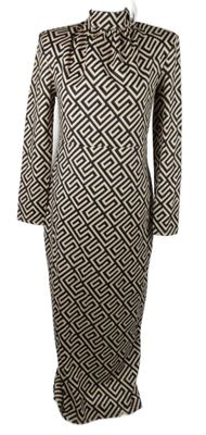 Nové - Dámské černo-broskvové dlouhé šaty Shein