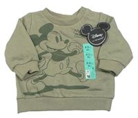 Khaki mikina s Mickeym zn. Disney