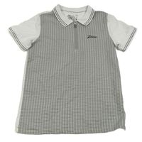 Šedo-bílé kostkované polo tričko Urban