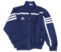 Tmavomodrá sportovní propínací mikina Adidas