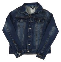 Tmavomodrá riflovo/tepláková bunda Pepperts