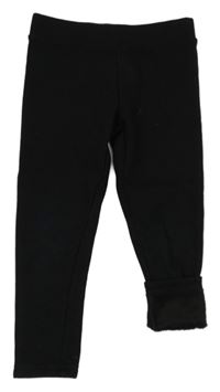 Černé zateplené legíny Primark