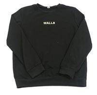 Černá mikina s nápisem Shein