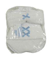 Bílé froté bikiny pro panenku s mašličkami