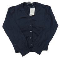 Nový - Tmavomodrý propínací svetr Smart Start