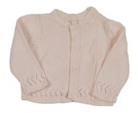 Světlerůžový propínací svetr Jasper Conran