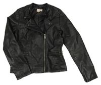 Černá koženková bunda Only