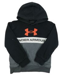 Černo-bílo-šedá mikina s kapucí Under Armour