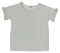 Stříbrné tričko s volánky TU 