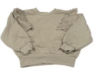 Béžová oversize mikina s volánky Primark