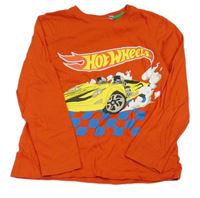 Červené triko s potiskem Hot Wheels zn. Primark 