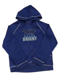 Tmavomodrá sportovní mikina s nápisem a kapucí Body Glove 