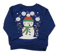 Tmavomodrá mikina se sněhulákem George 