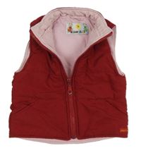 Červená šusťáková zateplená vesta 