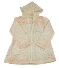 Průhledná nepromokavá pláštěnka s květy a kapucí Billieblush