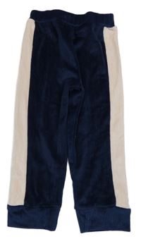 Tmavomodro-růžové plyšové tepláky PatPat 