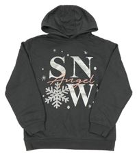 Šedá mikina s nápisem a kapucí Primark