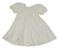 Bílé plátěné šaty Zara 