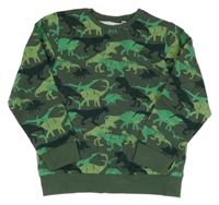 Nové - Khaki mikina s dinosaury Name it