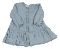 Světlemodré riflové propínací šaty H&M