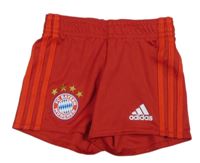 Červené fotbalové funkční kraťasy s logem FC Bayern Adidas 