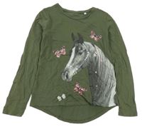 Khaki triko s koníkem C&A