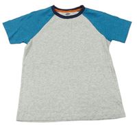 Světlešedo-modrozelené melírované tričko OLD NAVY