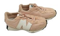Světlerůžovo-bílo-černé textilno/kožené funkční botasky s logem new balance vel. 26