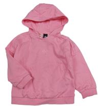 Růžová oversize mikina s kapucí zn. Adidas