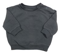 Tmavošedá žebrovaná oversize mikina PRIMARK