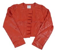 Červené koženkové podšité bolérko mayoral