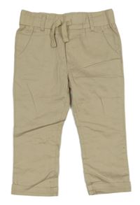 Béžové plátěné kalhoty H&M