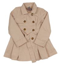 Pudrový šusťákový jarní kabát s páskem TAHARI