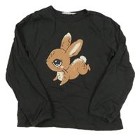Černé mikinotriko se zajíčkem H&M