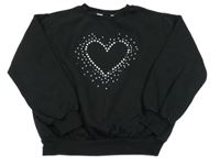 Černá mikina se srdíčkem z peciček H&M