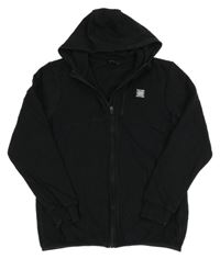 Černá propínací mikina s nášivkou a kapucí George