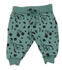 Olivové melírované teplé tepláky s Mickey s kamarády PRIMARK