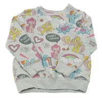 Šedá melírovaná mikina s pony Next