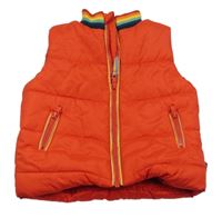 Červená prošívaná šusťáková zateplená vesta Mothercare